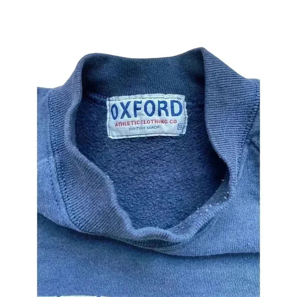 Vintage 80s Oxford University Crewneck Sweatshirt Single Stitch XL Runs Small - Picture 5 of 12